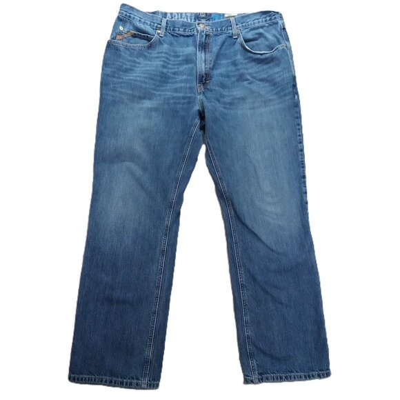 Ariat M2 Jeans Men 41x31, Tag 40x32 Relaxed Boot Cut Blue Denim 100% Cotton - Picture 1 of 14